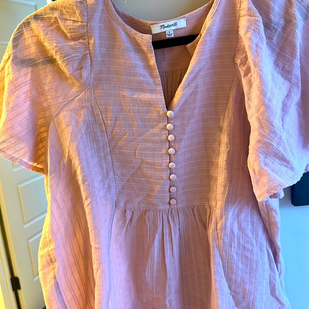 Madewell blouse, blush pink color, size small